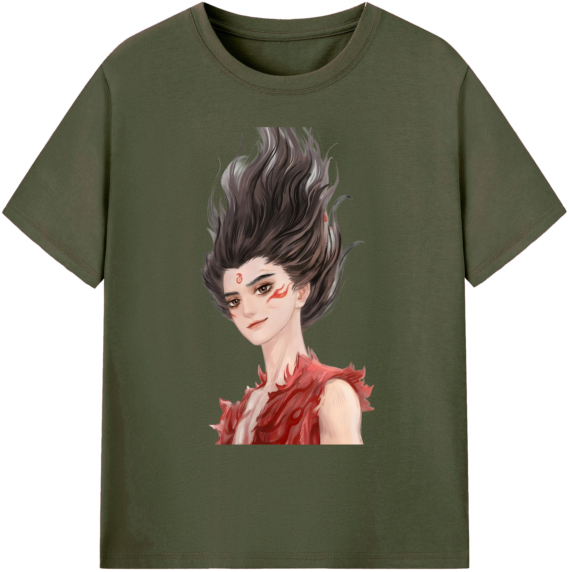 （画像用） Ne Zha 2 ナタ 魔童の大暴れ 綿100％ メンズ半袖Tシャツ｜肌触りやわらか＆通気性